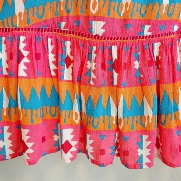 Izzy & Lola Dress Boho Tribal Print Sz M - Picture 2 of 10